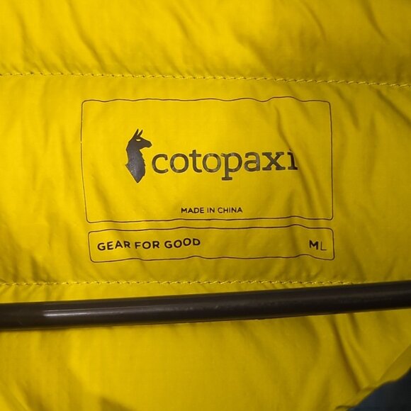 Cotopaxi Fuego Down Vest Men's L Blue Striped Nylon Full Zip Jacket Outdoors - Picture 3 of 13